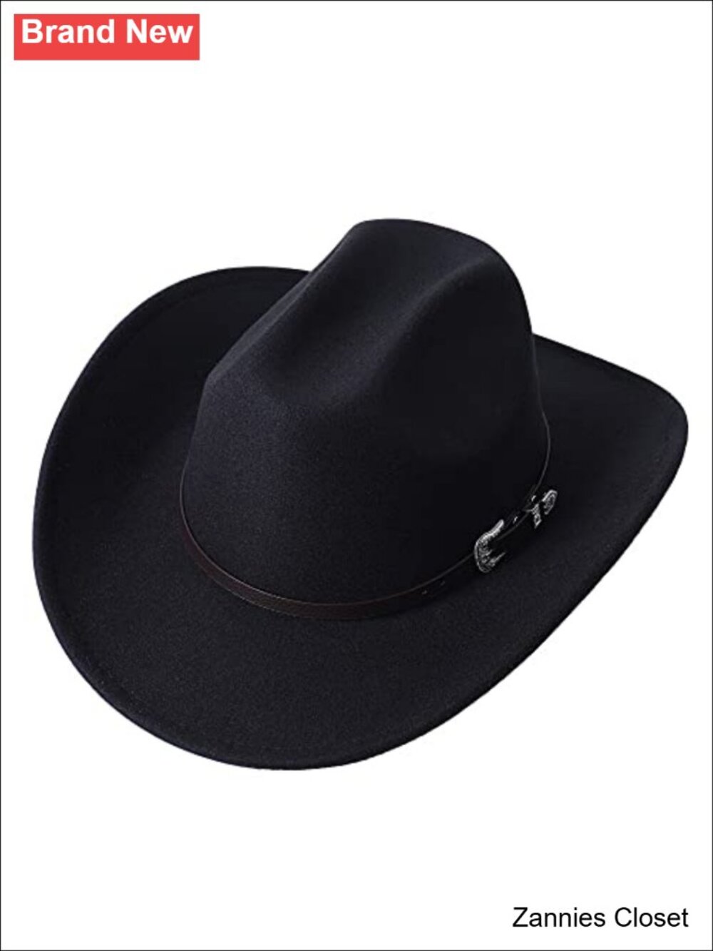 🤠 GRNUS Wide Brim Western Cowboy Cowgirl Hat Buckle Belt 65% Cotton 35%